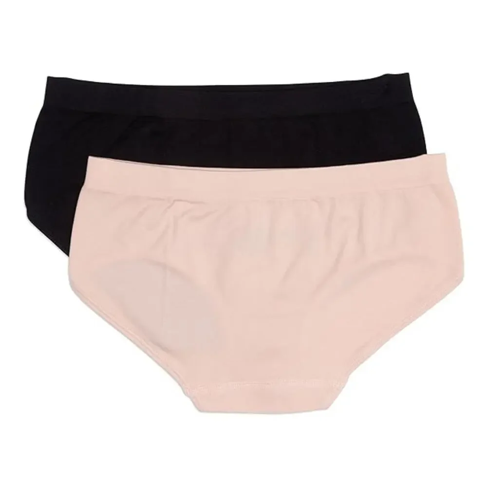 Calvin Klein Girls' Boxer Brief in Black/Beige, Size L